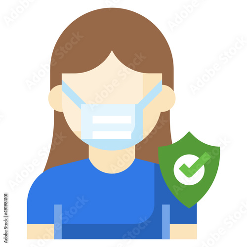 IMMUNITY flat icon,linear,outline,graphic,illustration