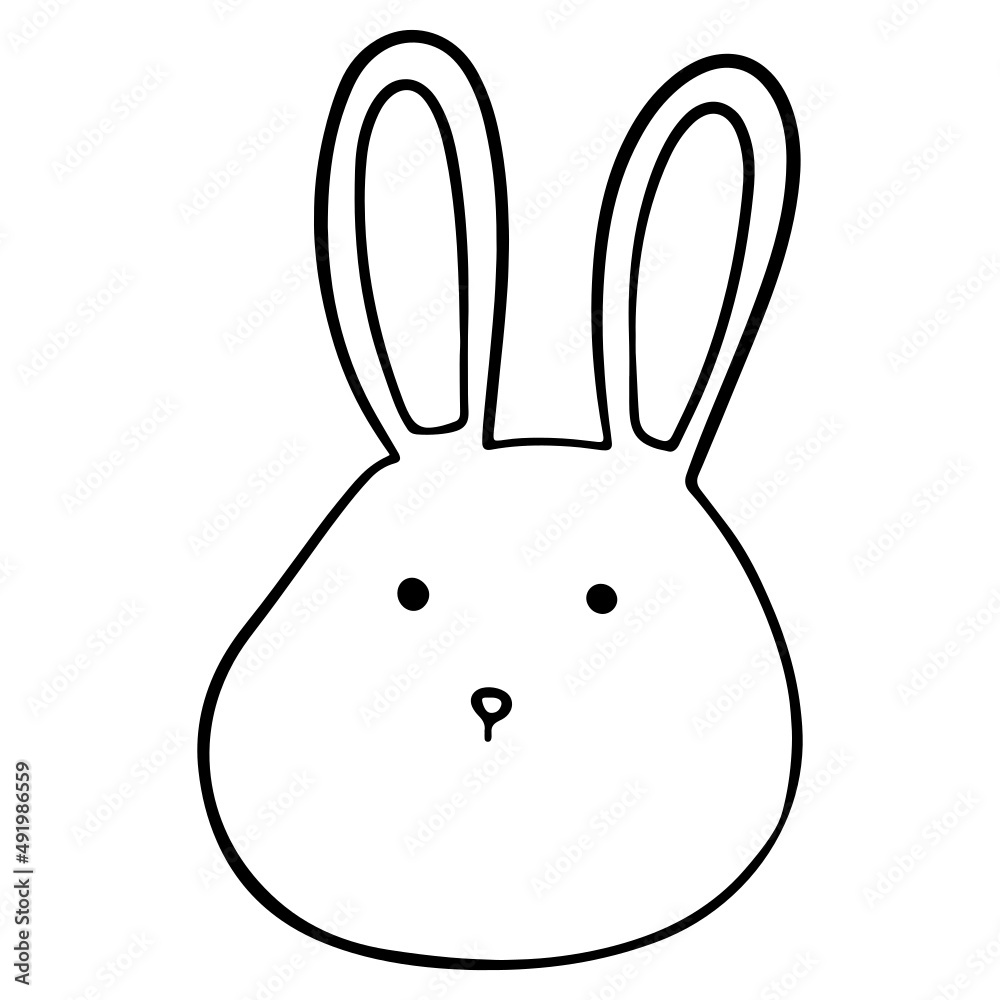 easter bunny face hand drawn doodle outline design illustration for web, wedsite, application, presentation, Graphics design, branding, etc. easter bunny face hand drawn doodle outline design illustration for web, wedsite, application, presentation, Graphics design, branding, etc.