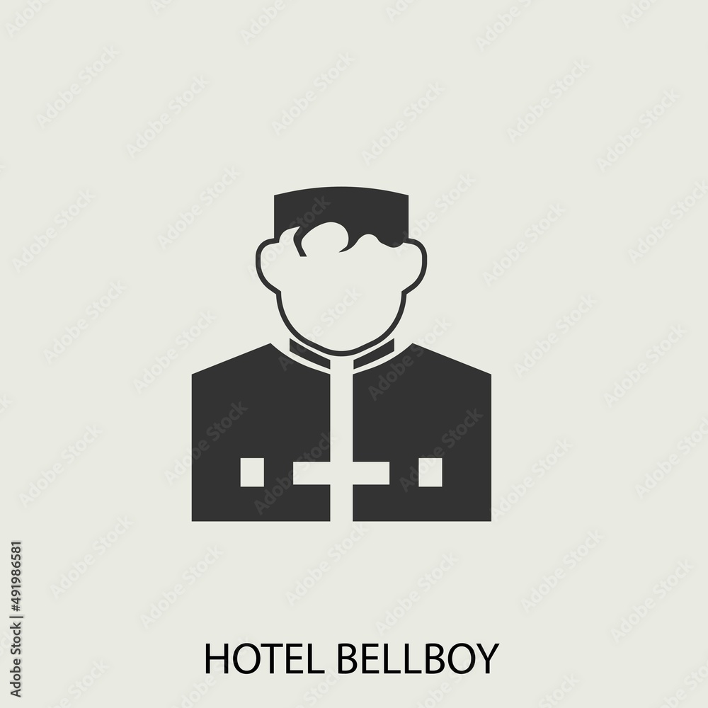 Hotel_bellboy vector icon illustration sign Hotel_bellboy vector icon illustration sign
