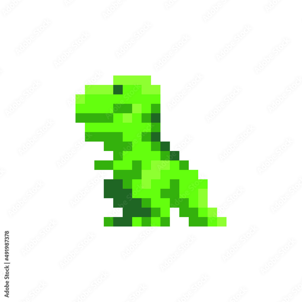T Rex Pixel Art Dinossauro Video Game Cartoon Ilustração do Vetor -  Ilustração de fundo, jogo: 228480589