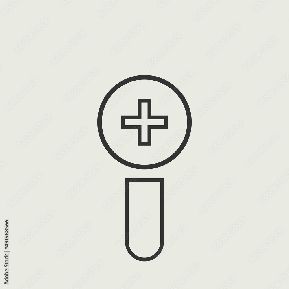 Zoom_in vector icon illustration sign Zoom_in vector icon illustration sign