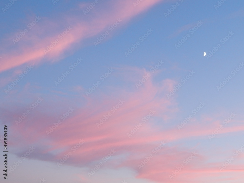 Pink Clouds at Late Sunset
