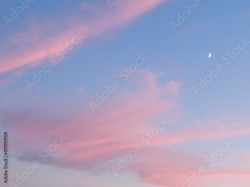 Pink Clouds at Late Sunset