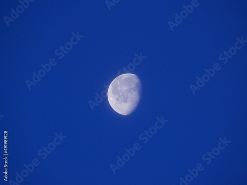 White Moon in a Clear Sky