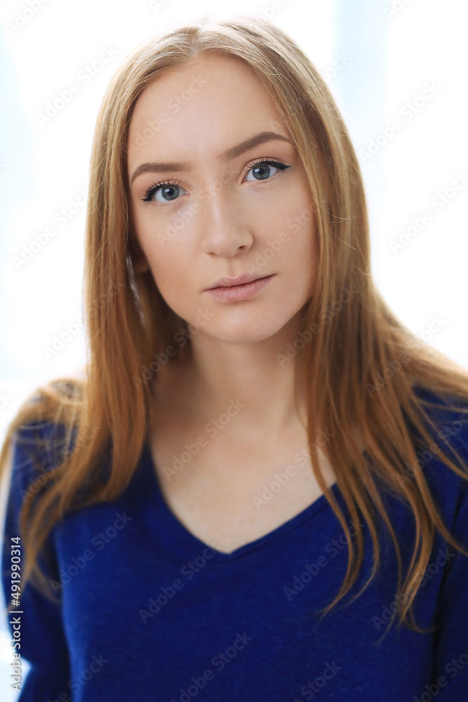 Beautiful woman in close-up Beautiful woman in close-up