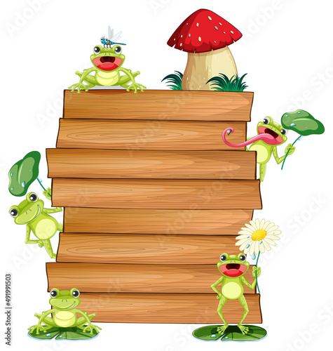 Insect with wooden frame board banner