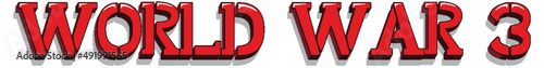 Font design with word world war 3