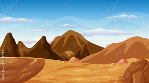 A natural scene desert landscape