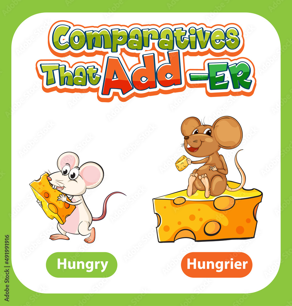 Comparative adjectives for word hungry Comparative adjectives for word hungry