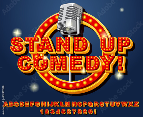 A set of English alphabet game show style