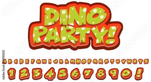 Font design for english alphabets in dinosaur character