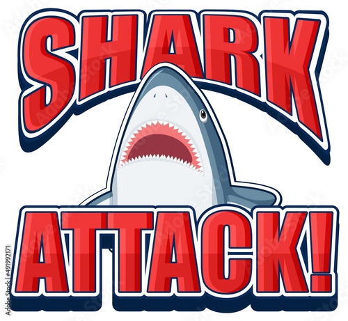 Shark attack logo design
