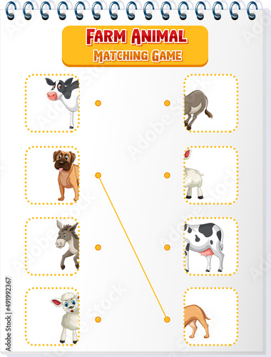 Farm Animal Matching Game