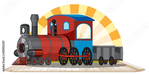 Train with natural scene