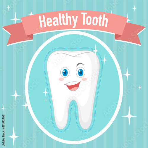 Dental healthy a big tooth poster