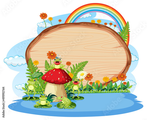 Insect with wooden frame board banner