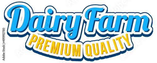 Dairy Farm premium quality lettering logo