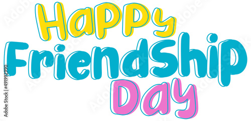 Happy Friendship Day logo banner