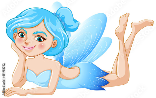 Beautiful fairy girl cartoon character