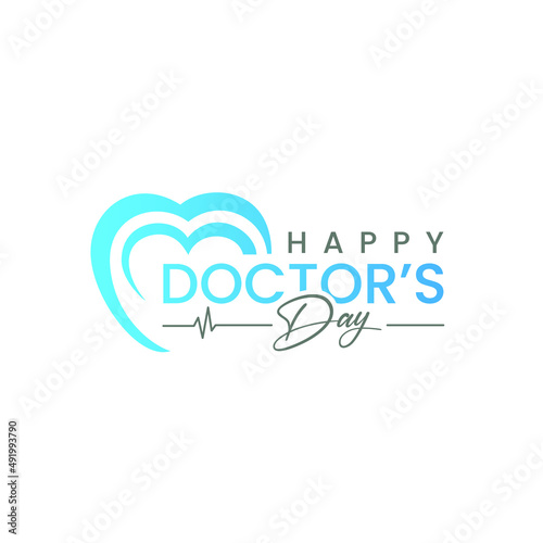 World, international happy Doctor's Day flat vector logo design, Abstract happy Doctor's  day logo,