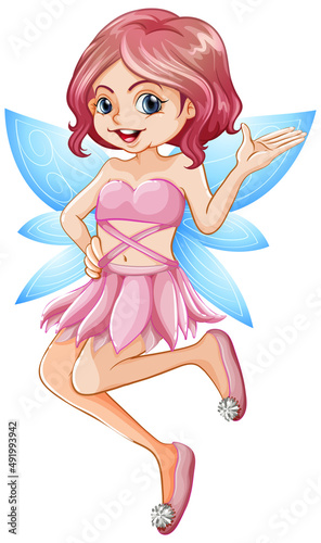 Beautiful fairy girl cartoon character