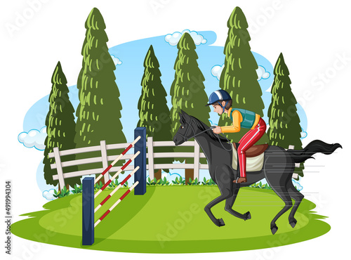 Equestrian man on horseback