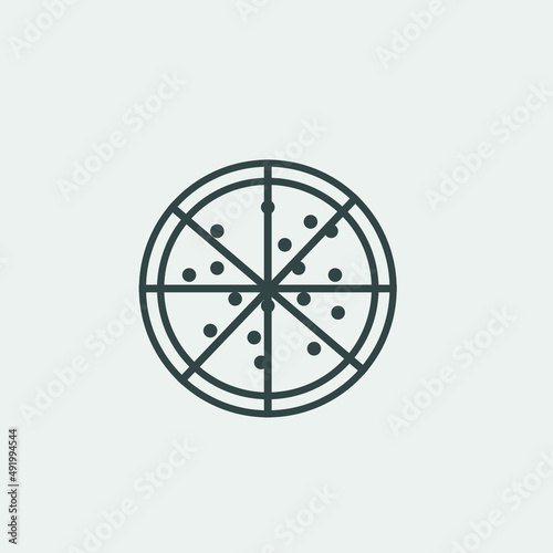 Pizza vector icon illustration sign