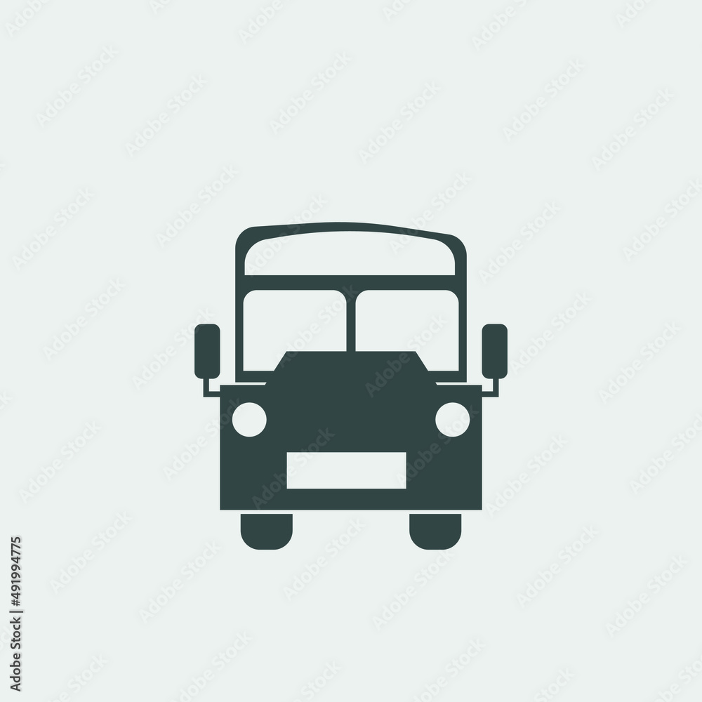 School_bus vector icon illustration sign