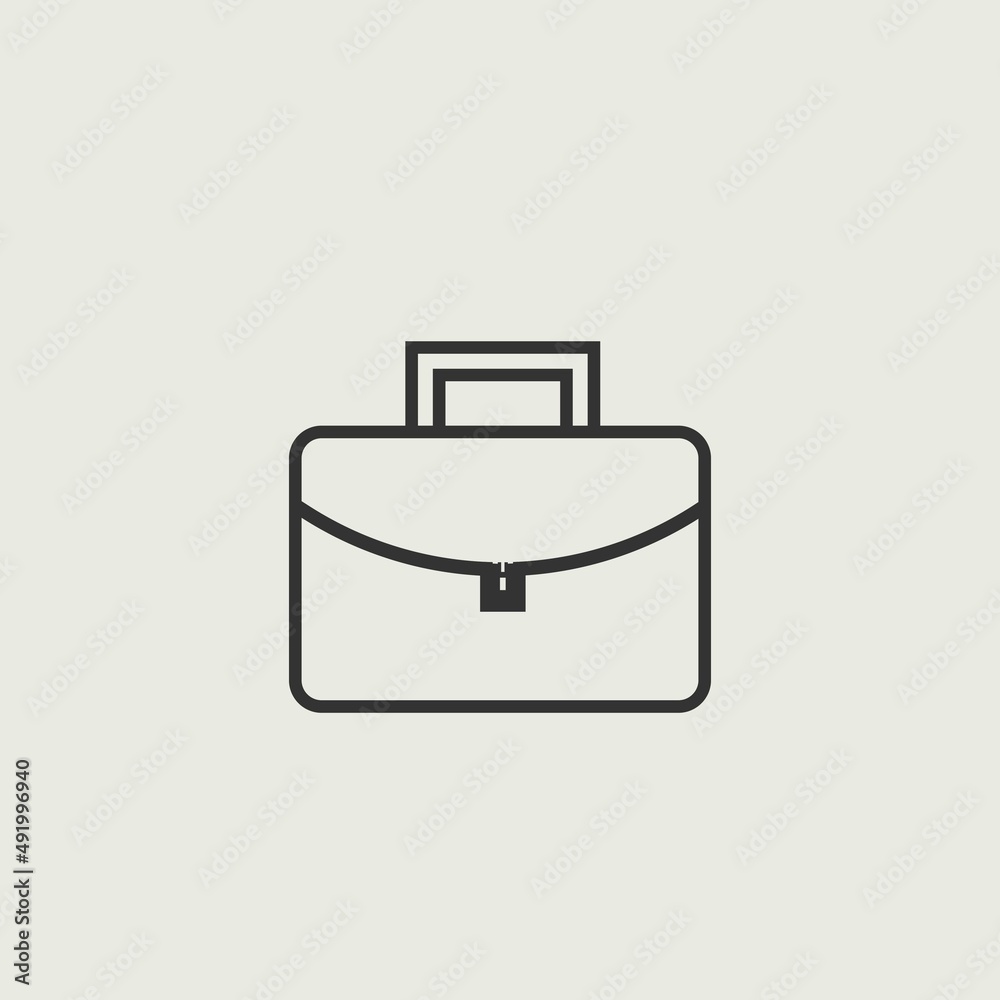 Briefcase vector icon illustration sign Briefcase vector icon illustration sign