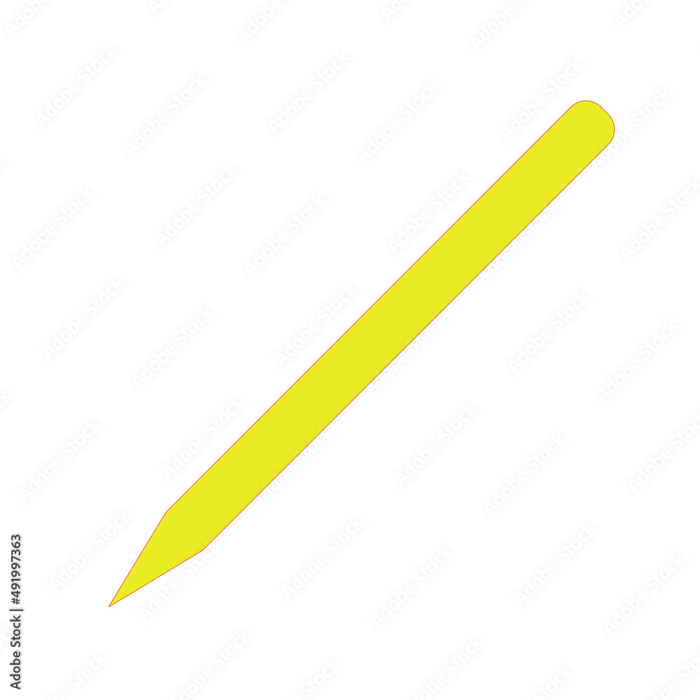 Pencil yellow icon for graphic design, logo, web site, social media, mobile app, illustration Pencil yellow icon for graphic design, logo, web site, social media, mobile app, illustration