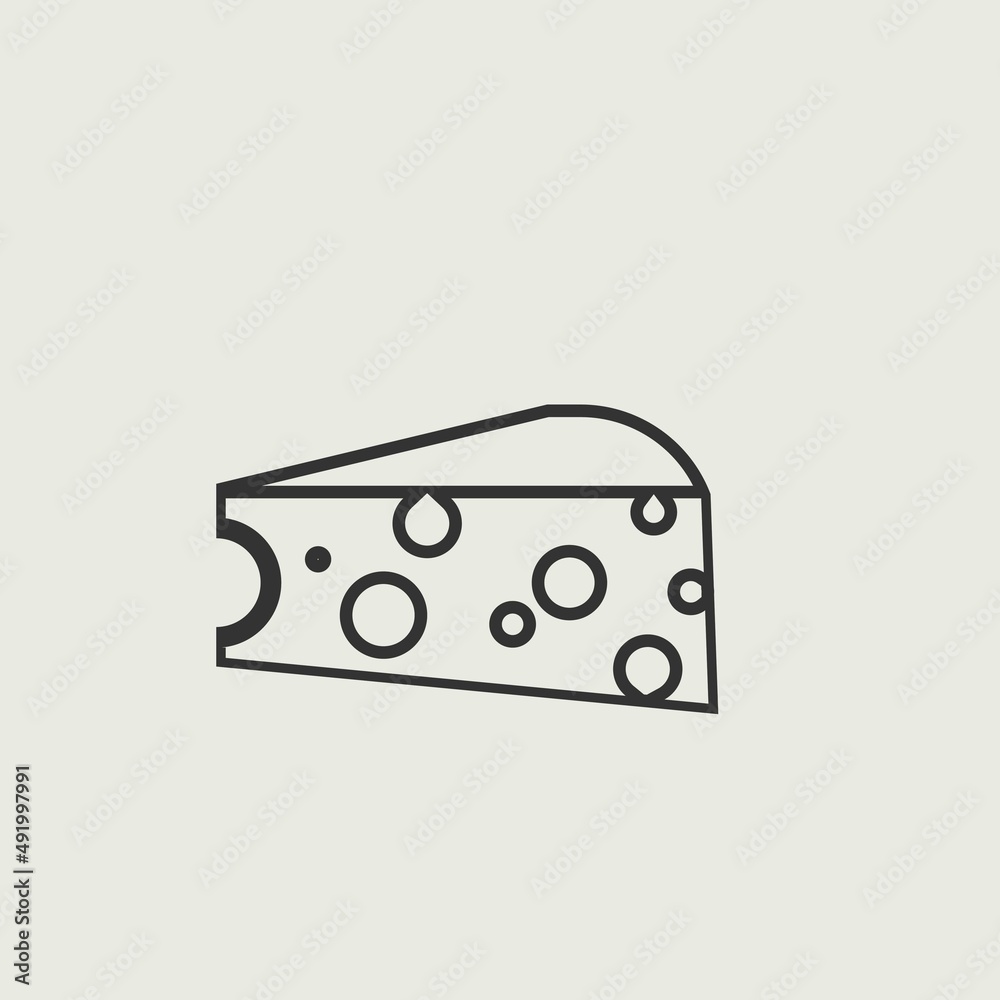 Cheese vector icon illustration sign