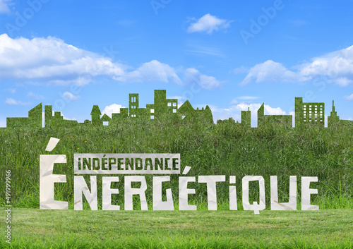 Indépendance énergétique, ville verte photo