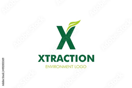 Letter X Leaf Logo : Suitable for Agriculture Theme, Environment Theme, Initial Theme, Infographics and Other Graphic Related Assets.