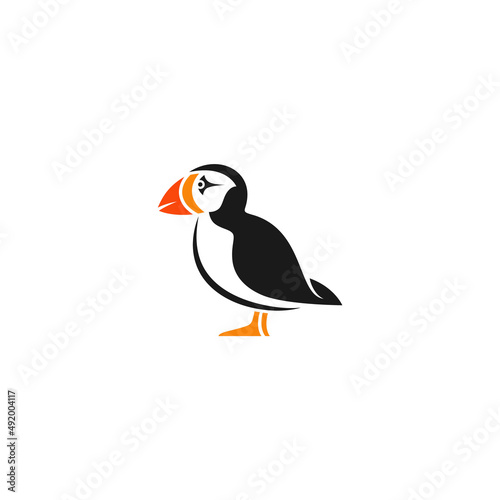 Puffin bird logo design. Vector illustration.