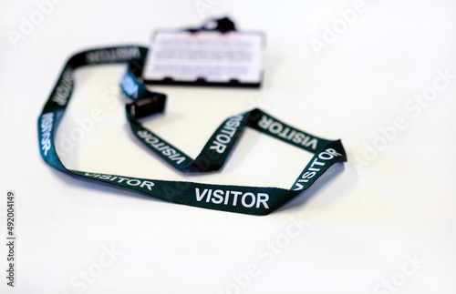 Obraz na płótnie Badge for visitors to a company site or office
