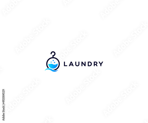 Laundry Logo Design vector Template