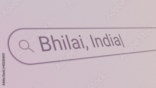 Search Bar Bhilai India 
Close Up Single Line Typing Text Box Layout Web Database Browser Engine Concept photo