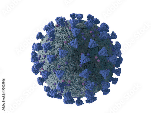 Close up of influenza A virus subtype H1N1. Cause of 2009 flu outbreak in humans, known as "swine influenza" or H1N1 influenza A (Monotone).