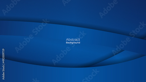 Blue line curve background. abstract blue template vector with dot pattern