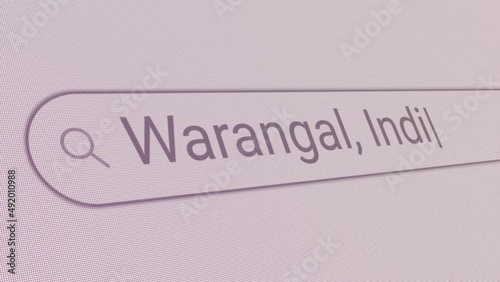 Search Bar Warangal India 
Close Up Single Line Typing Text Box Layout Web Database Browser Engine Concept photo