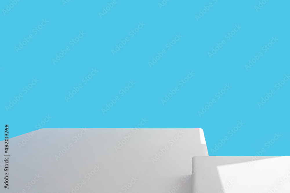 Naklejka premium Mykonos and Santorini Architecture. Abstract Forms and Minimal Aesthetics.