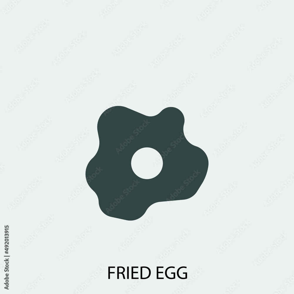 Fried_egg vector icon illustration sign Fried_egg vector icon illustration sign