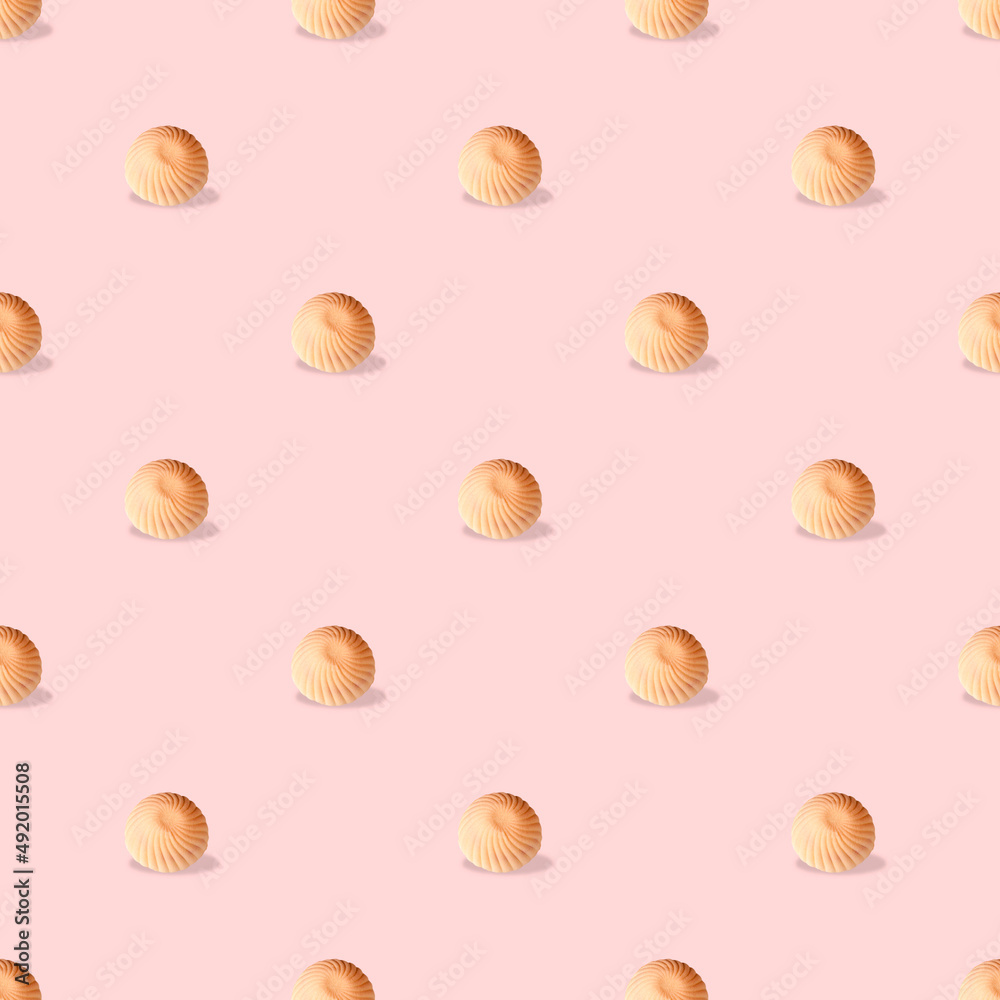 mousse cake on pink background, seamless pattern mousse cake on pink background, seamless pattern