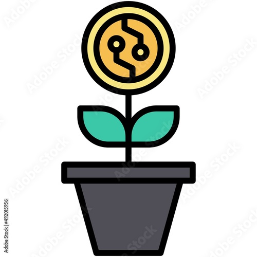 Interest icon, DeFi related vector illustration