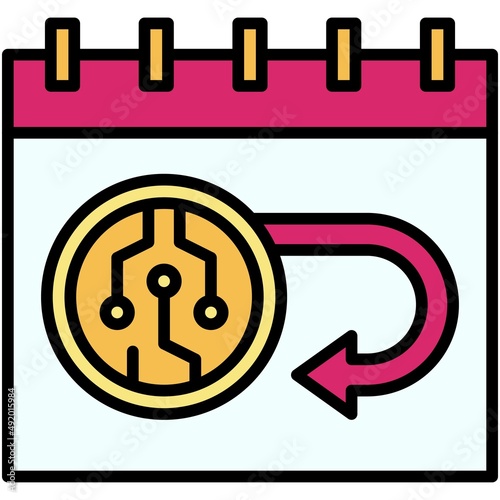 Return of investment icon, DeFi related vector illustration