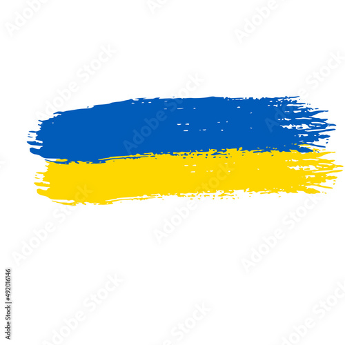 Ukraine flag. Flag of Ukraine. National symbol. Crisis in Ukraine concept. Vector illustration isolated on white. Stand with Ukraine