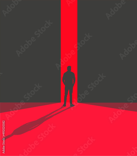 Man standing on the threshold