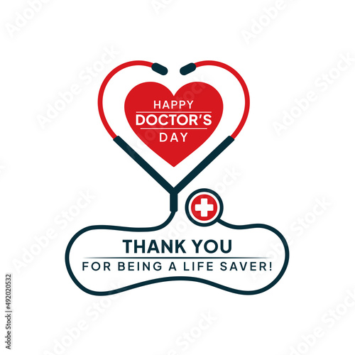 Happy World Doctors Day, doctor international logo design vector, Doctor's day greeting card design