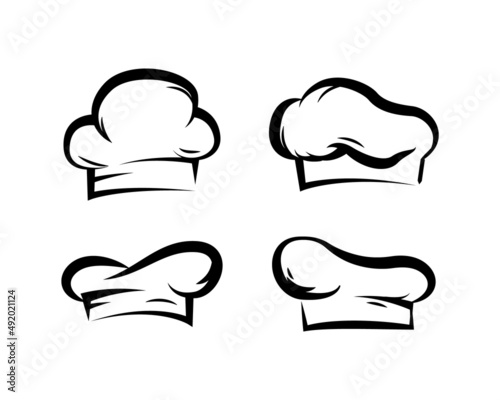 Chef hat hand drawn collection design