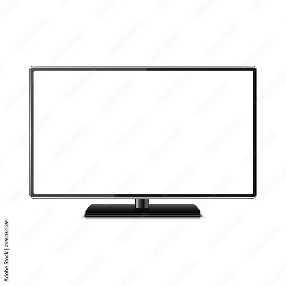Tv monitor illustration isolated on white background